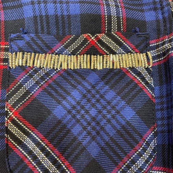 Girls Pretty Cool Plaid Button Up Shirt 2-Piece Set - Picture 8 of 11